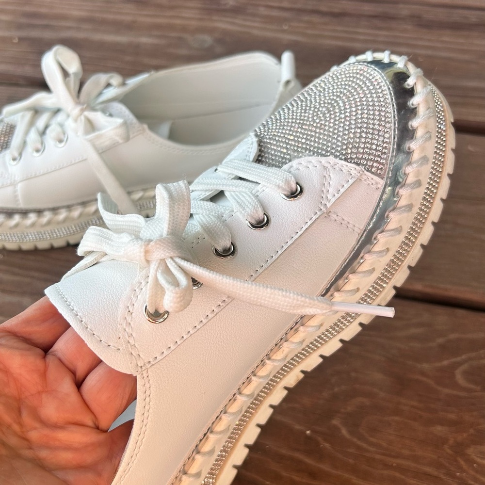 NOBO White and Silver Athletic Shoes